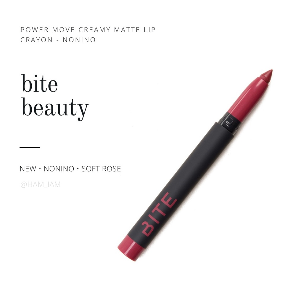 NEW Bite Beauty Power Move Creamy Matte Lip Crayon - Nonino